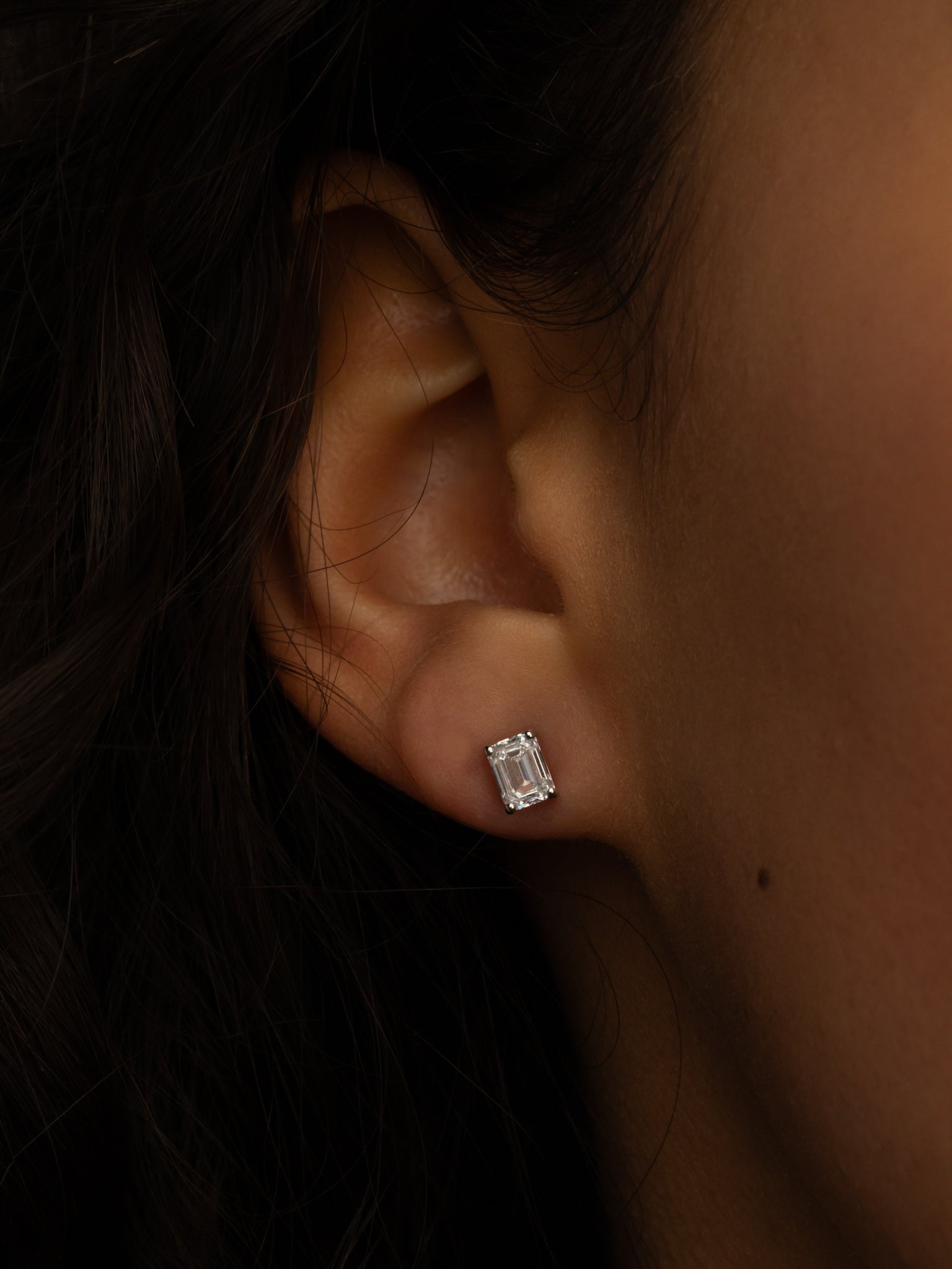 Emerald Studs Örhängen Large (1tcw)
