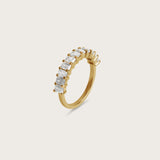 Emerald Half Eternity Ring