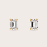 Emerald Studs Large (1tcw)