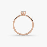 Marquise Solitärring med sexkloinfattning