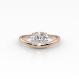 Oval Floating Curve Ring