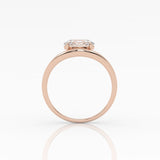 Oval Floating Curve Ring