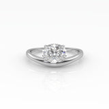 Oval Floating Curve Ring