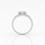 Oval Floating Curve Ring