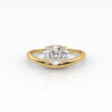 Oval Floating Curve Ring