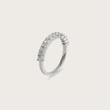 Oval Half Eternity Ring Petite