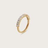 Oval Half Eternity Ring Petite