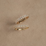 Oval Half Eternity Ring Petite