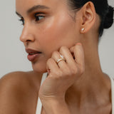 Oval Half Eternity Ring Petite