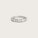 Oval & Emerald Half Eternity Ring