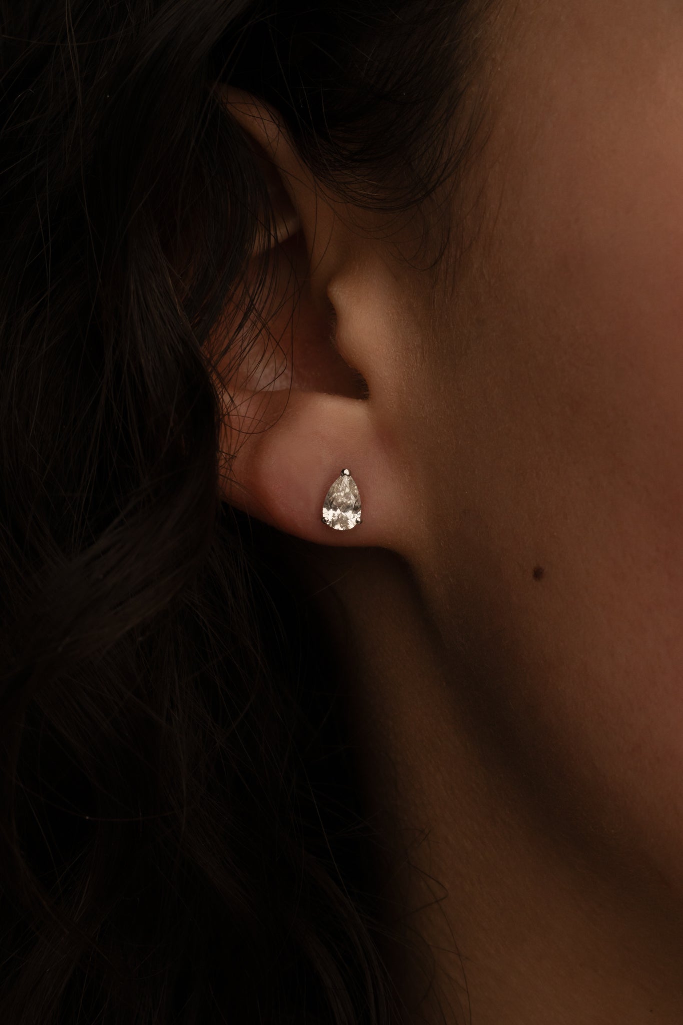 Pear Studs Örhängen Large (1tcw)