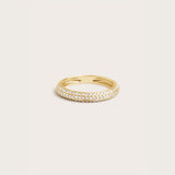 Three Row Pavé Ring