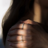Three Row Pavé Ring
