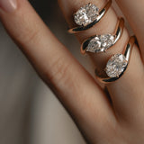 Oval Floating Curve Ring
