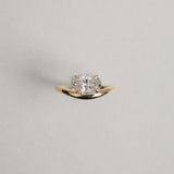 Oval Floating Curve Ring