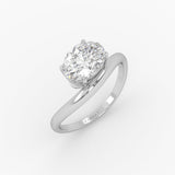 Oval Wave Curve Ring