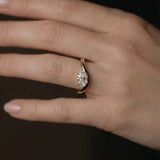 Oval Wave Curve Ring