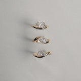 Oval Wave Curve Ring