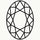 Black and white illustration of an oval diamond cut pattern, featuring intricate geometric facets.