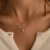 Diamond Bezel Necklace