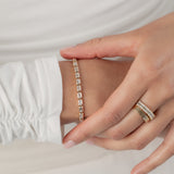 Emerald Bezel Tennis Bracelet