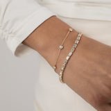 Emerald Bezel Tennis Bracelet