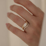 Pavé Marquise Curve Ring