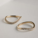 Pavé Wave Curve Ring