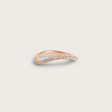 Pavé Wave Curve Ring