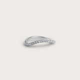 Pavé Wave Curve Ring