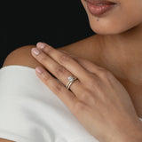 The Round Six Prong Solitaire with Pavé band