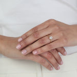 Video of the KARAAT Oval Six Prong Solitaire in 18k rose gold with a 1ct center stone, capturing its brilliant sparkle.