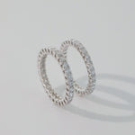 Luxurious Eternity Diamond Rings, made of lab-grown diamonds and 18k solid gold.