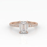 The Emerald Solitaire with Pavé band