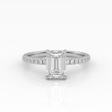 The Emerald Solitaire with Pavé band