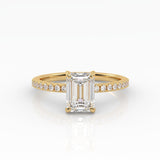 The Emerald Solitaire with Pavé band