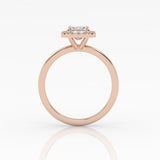 Emerald Solitärring med halo