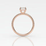 The Emerald Solitaire with Pavé band