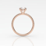 The Round Solitaire with Pavé band