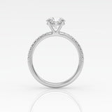 The Round Solitaire with Pavé band