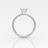 The Oval Solitaire with Pavé band