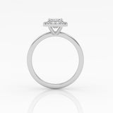 Emerald Solitärring med halo