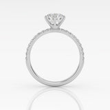 The Round Six Prong Solitaire with Pavé band