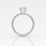 The Emerald Solitaire with Pavé band