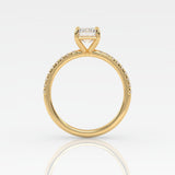 The Emerald Solitaire with Pavé band